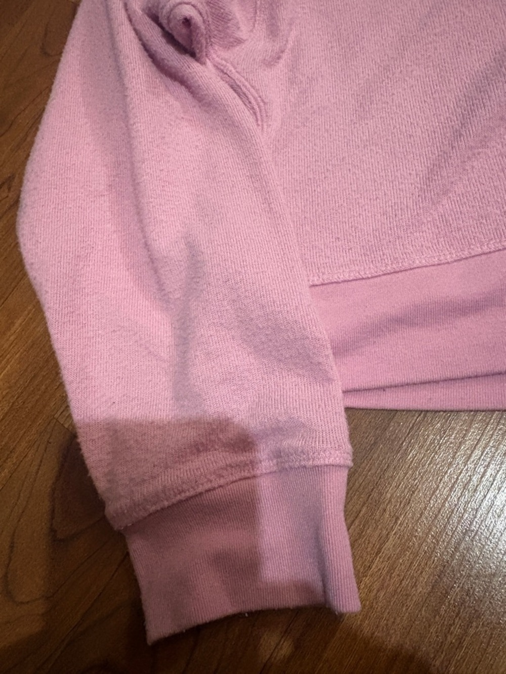 ALO Yoga Pink Henley Cropped Sweatshirt - Picture 2 of 5